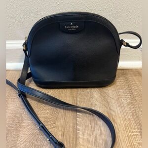 kate spade black leather dome crossbody bag